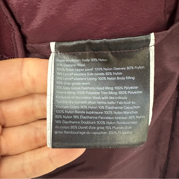 Lululemon Down For It All Running Winter Jacket - Cassis - Size 4 #206 - Picture 6 of 7